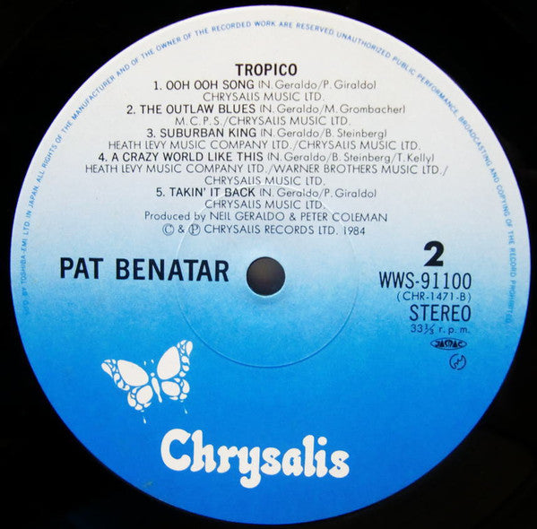 Pat Benatar - Tropico (Vinyl, LP, Album)