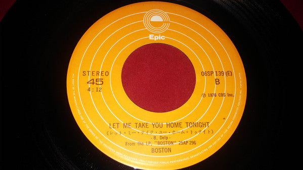 Boston - Long Time (Vinyl, 7", 45 RPM, Single) Very Good Plus (VG+) / Very Good (VG)