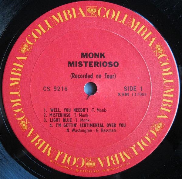 Thelonious Monk - Misterioso (Recorded On Tour) (Vinyl, LP, Album, Reissue, Stereo) Very Good Plus (VG+) / Good Plus (G+)