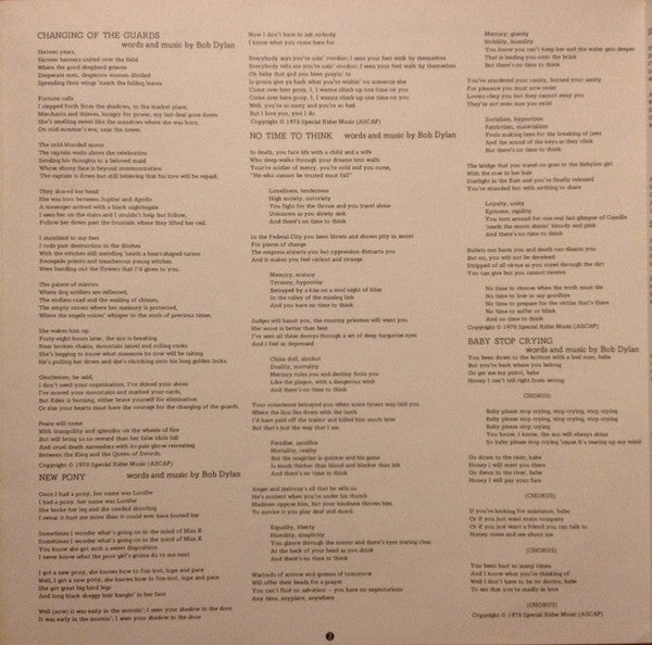 Bob Dylan - Street-Legal (Vinyl, LP, Album) Very Good (VG) / Very Good (VG)
