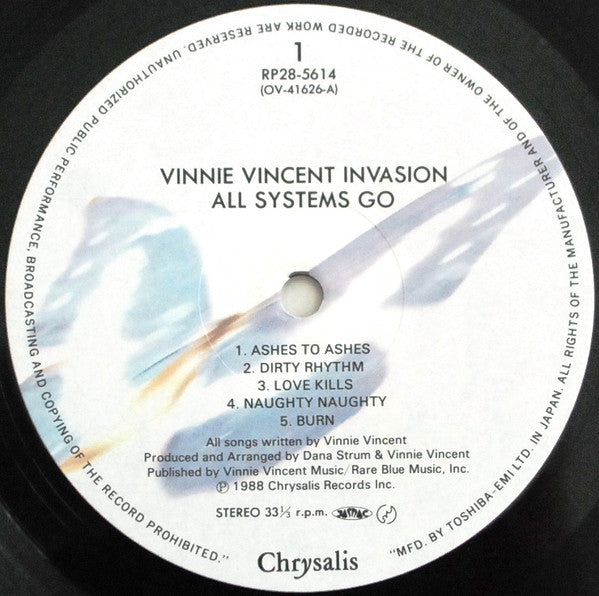 Vinnie Vincent Invasion - All Systems Go (Vinyl, LP, Album) Near Mint (NM or M-) / Near Mint (NM or M-)