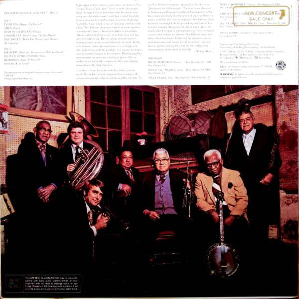 Preservation Hall Jazz Band - New Orleans, Vol. 1 (Vinyl, LP, Album, Reissue, Quadraphonic) Very Good Plus (VG+) / Very Good Plus (VG+)