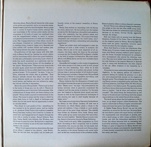 Kenny Burrell - Guitar Forms (Vinyl, LP, Album, Reissue, Stereo) Very Good (VG) / Very Good (VG)