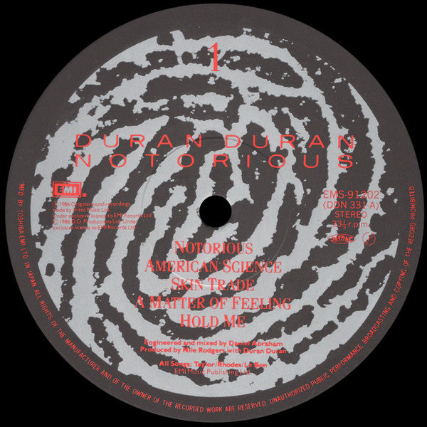 Duran Duran - Notorious (Vinyl, LP, Album)