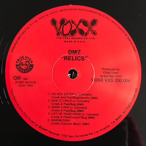 DMZ (2) - Relics (Vinyl, LP, Compilation) Very Good Plus (VG+) / Very Good Plus (VG+)