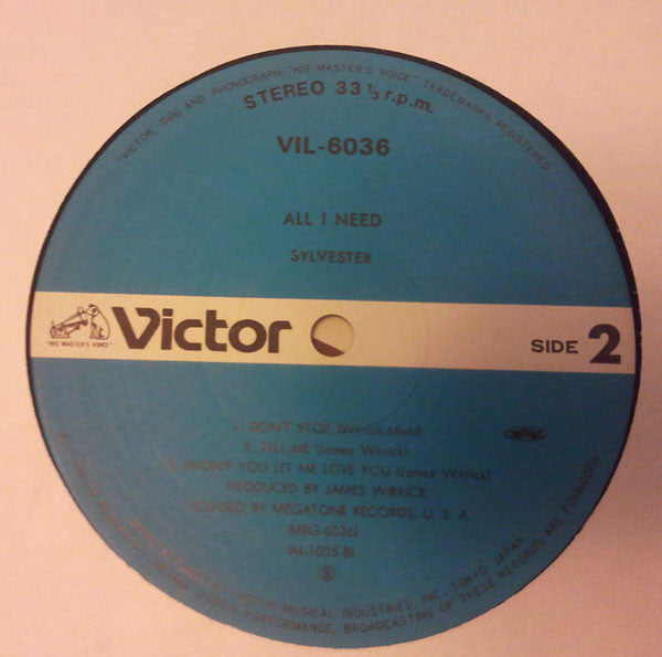 Sylvester - All I Need (Vinyl, LP, Album) Good Plus (G+) / Very Good (VG)