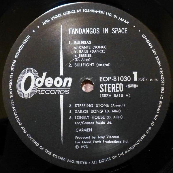 Carmen (19) - Fandangos In Space (Vinyl, LP, Album)