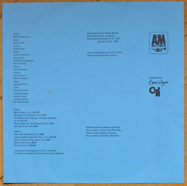 Wes Montgomery - Down Here On The Ground (Vinyl, LP, Album, Reissue)