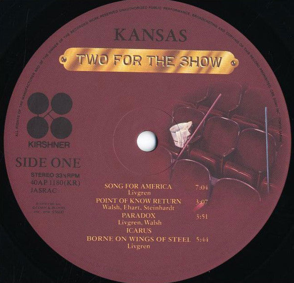 Kansas (2) - Two For The Show (Vinyl, LP, Album, Stereo)