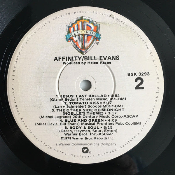 Bill Evans - Affinity (Vinyl, LP, Album) Very Good Plus (VG+) / Near Mint (NM or M-)