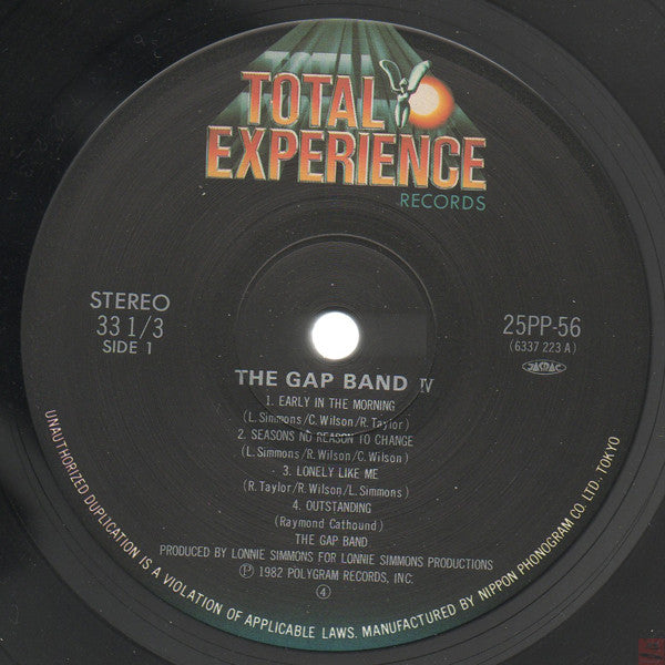 The Gap Band - Gap Band IV (Vinyl, LP, Album) Very Good (VG) / Very Good (VG)