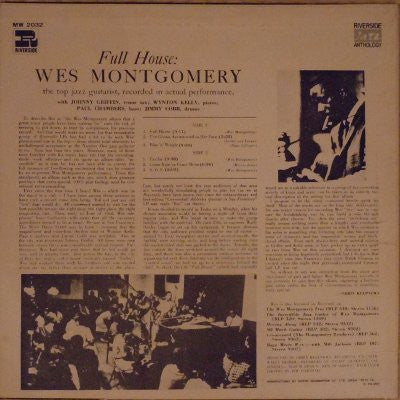 Wes Montgomery - Full House (Vinyl, LP, Album, Reissue, Stereo)
