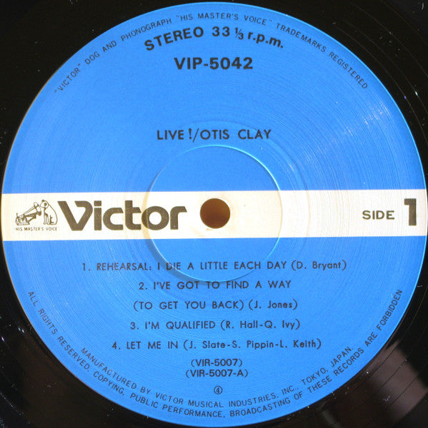 Otis Clay - Live! Otis Clay (2xVinyl, LP, Album) Very Good Plus (VG+) / Very Good Plus (VG+)
