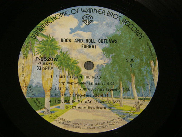 Foghat - Rock And Roll Outlaws (Vinyl, LP, Album) Very Good Plus (VG+) / Very Good Plus (VG+)