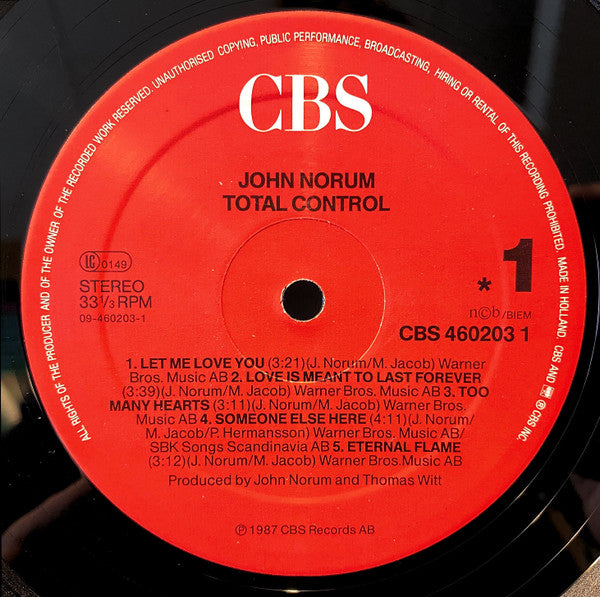 John Norum - Total Control (Vinyl, LP, Album, Stereo)