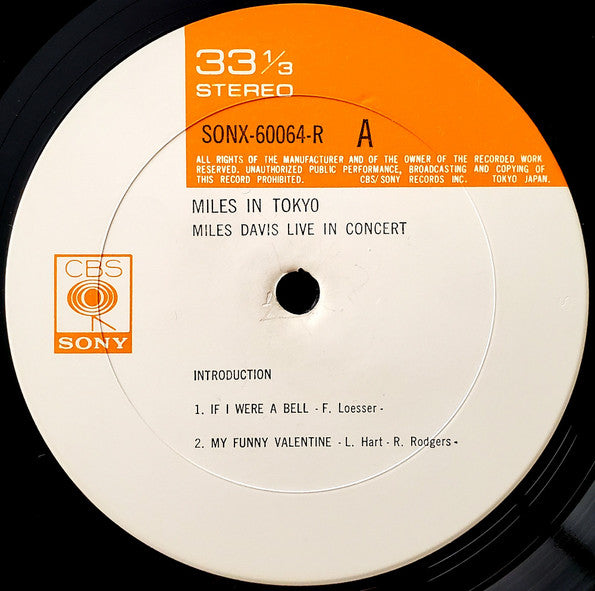 Miles Davis - Miles In Tokyo (Miles Davis Live In Concert) (Vinyl, ...