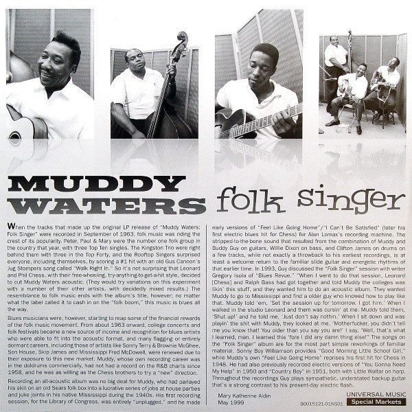 Muddy Waters - Folk Singer (2xVinyl, LP, 45 RPM, Album, Reissue, Remastered, Stereo) Very Good Plus (VG+) / Near Mint (NM or M-)