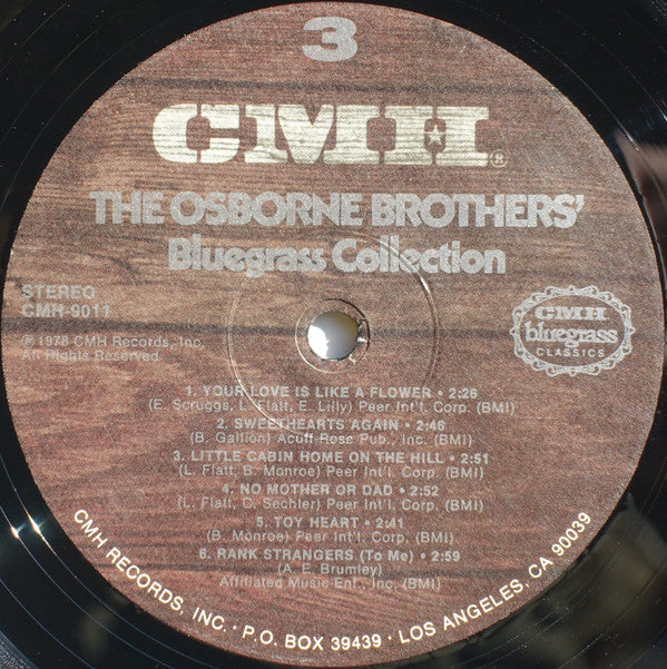 The Osborne Brothers - The Osborne Brothers' Bluegrass Collection (2xVinyl, LP, Album, Stereo) Very Good Plus (VG+) / Good Plus (G+)