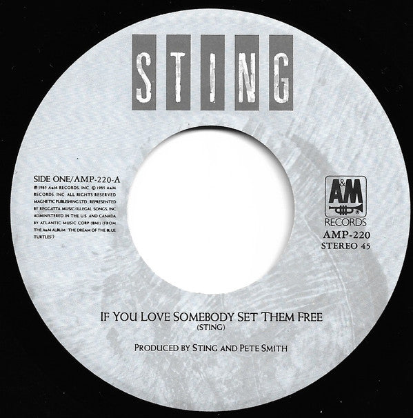 Sting - If You Love Somebody Set Them Free (Vinyl, 7", 45 RPM, Single, Stereo) Near Mint (NM or M-) / Near Mint (NM or M-)