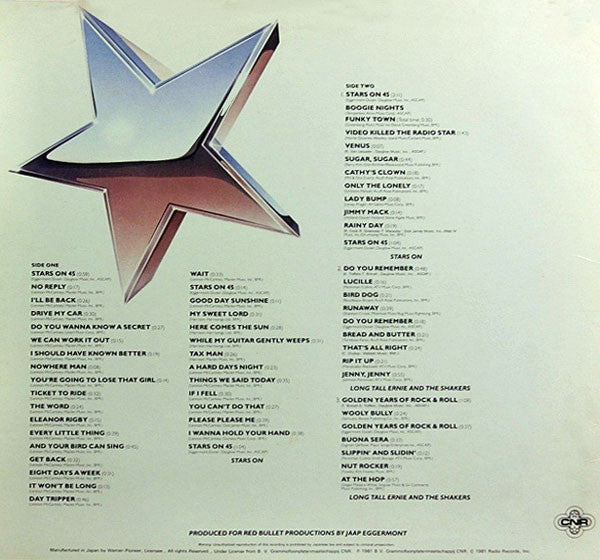 Stars On 45 - Stars On Long Play (Vinyl, LP, Album, Mixed)