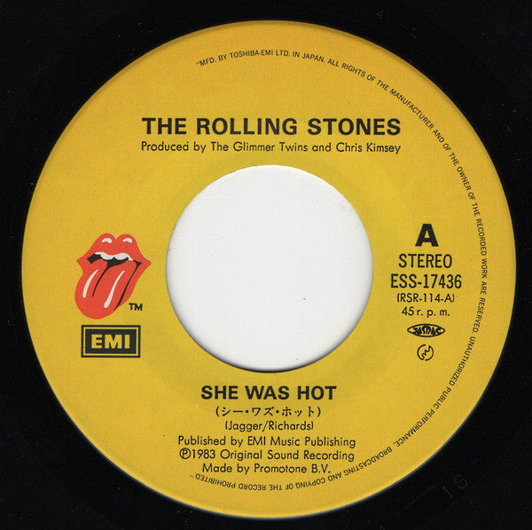 The Rolling Stones - She Was Hot (Vinyl, 7", 45 RPM) Very Good Plus (VG+) / Very Good Plus (VG+)