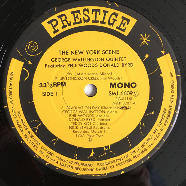 George Wallington Quintet - The New York Scene (Vinyl, LP, Album, Reissue, Mono) Very Good Plus (VG+) / Very Good (VG)