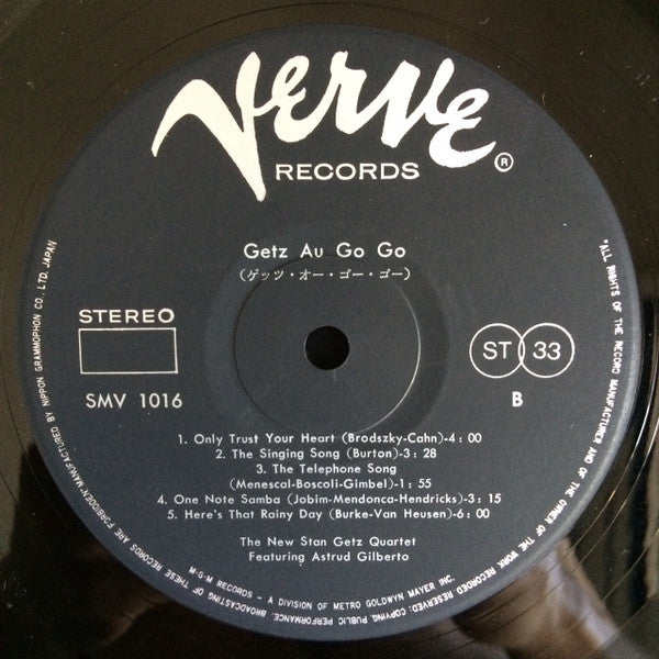 The New Stan Getz Quartet - Getz Au Go Go (Vinyl, LP, Album, Stereo) Very Good (VG) / Good (G)