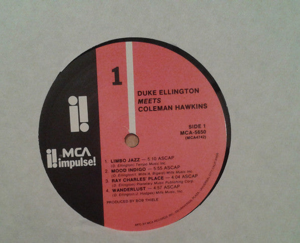 Duke Ellington - Duke Ellington Meets Coleman Hawkins (Vinyl, LP, Album, Reissue, Remastered) Good Plus (G+) / Very Good Plus (VG+)