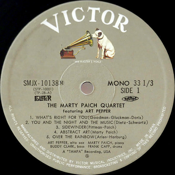 The Marty Paich Quartet - Marty Paich Quartet (Vinyl, LP, Album, Re...