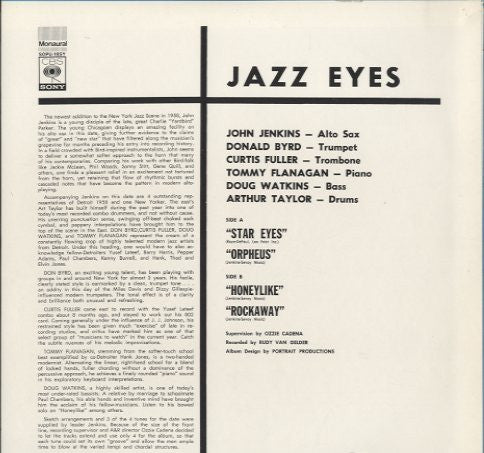John Jenkins (2) - Jazz Eyes (Vinyl, LP, Album, Limited Edition, Reissue, Mono) Near Mint (NM or M-) / Near Mint (NM or M-)