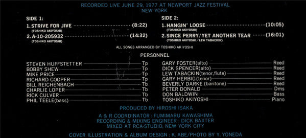 Toshiko Akiyoshi-Lew Tabackin Big Band - Live At Newport '77 (Vinyl...