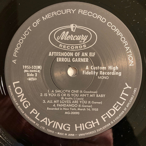 Erroll Garner - Afternoon Of An Elf (Vinyl, LP, Album, Reissue, Mono) Near Mint (NM or M-) / Very Good (VG)
