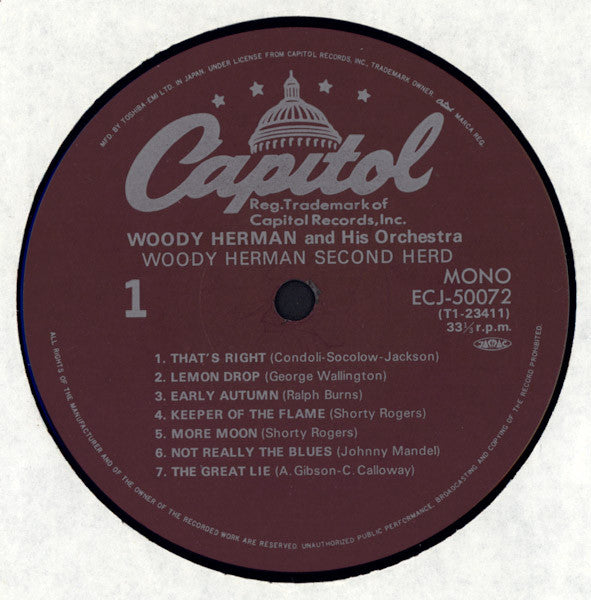 Woody Herman And His Orchestra - Woody Herman Second Herd (Vinyl, LP, Compilation, Reissue, Mono) Very Good Plus (VG+) / Very Good Plus (VG+)