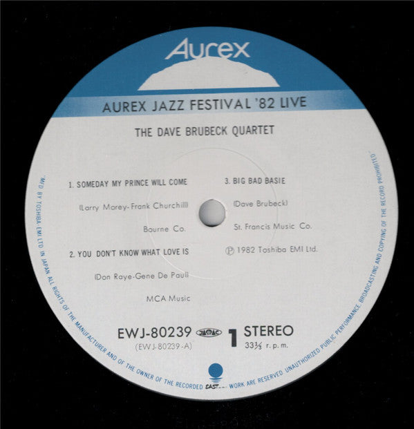 The Dave Brubeck Quartet - Aurex Jazz Festival '82 (Vinyl, LP)