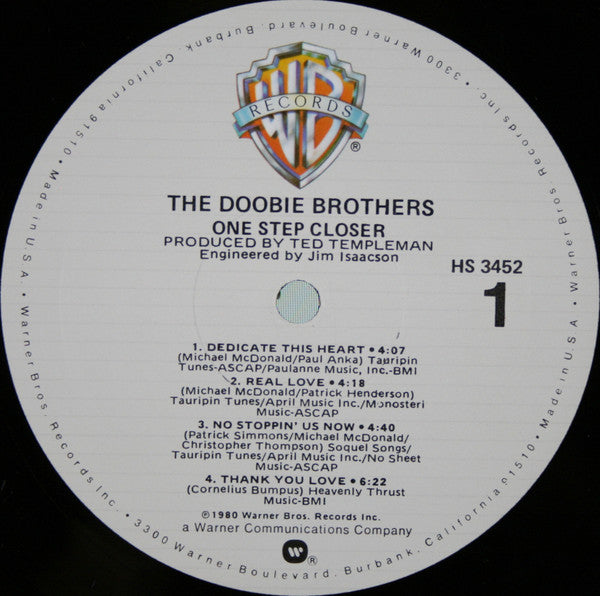 The Doobie Brothers - One Step Closer (Vinyl, LP, Album, Stereo) Very Good Plus (VG+) / Very Good (VG)