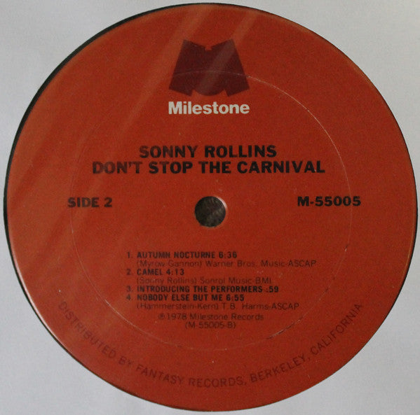 Sonny Rollins - Don't Stop The Carnival (2xVinyl, LP, Album) Very Good Plus (VG+) / Very Good Plus (VG+)