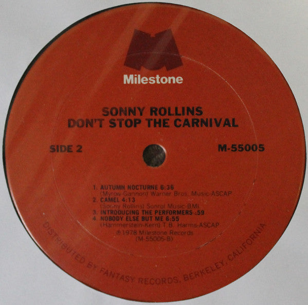 Sonny Rollins - Don't Stop The Carnival (2xVinyl, LP, Album) Very Good Plus (VG+) / Very Good Plus (VG+)