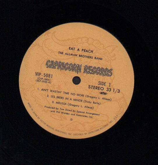 The Allman Brothers Band - Eat A Peach (2xVinyl, LP, Album, Reissue, Stereo) Very Good (VG) / Very Good (VG)
