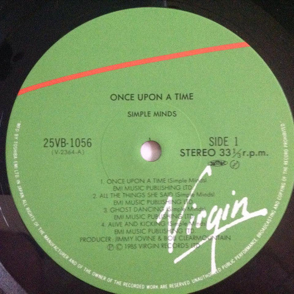 Simple Minds - Once Upon A Time (Vinyl, LP, Album) Near Mint (NM or M-) / Very Good Plus (VG+)