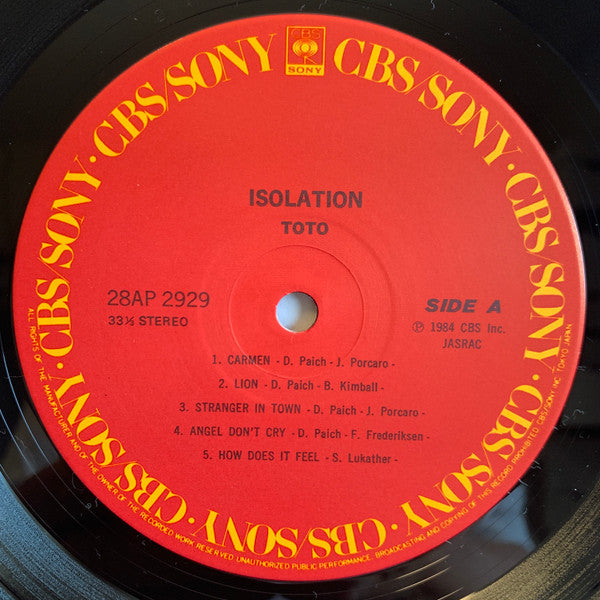 Toto - Isolation (Vinyl, LP, Album, Stereo)