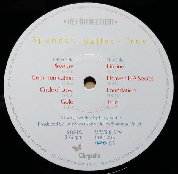 Spandau Ballet - True (Vinyl, LP, Album, Stereo)