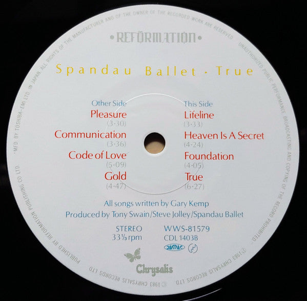 Spandau Ballet - True (Vinyl, LP, Album, Stereo) Very Good (VG) / Very Good (VG)