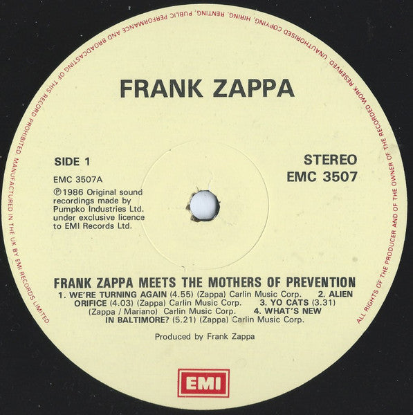 Frank Zappa - Frank Zappa Meets The Mothers Of Prevention (European Version) (Vinyl, LP, Album) Good Plus (G+) / Very Good (VG)