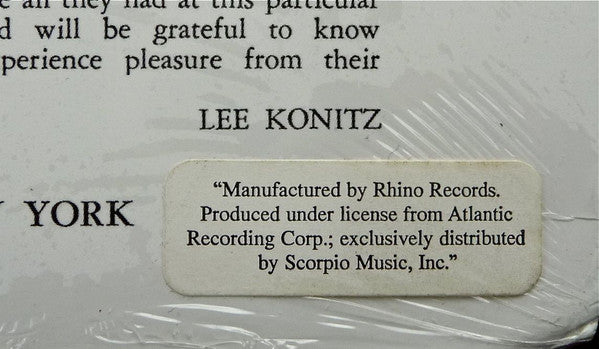 Lee Konitz - The Real Lee Konitz (Vinyl, LP, Album, Reissue, Mono) Near Mint (NM or M-) / Near Mint (NM or M-)
