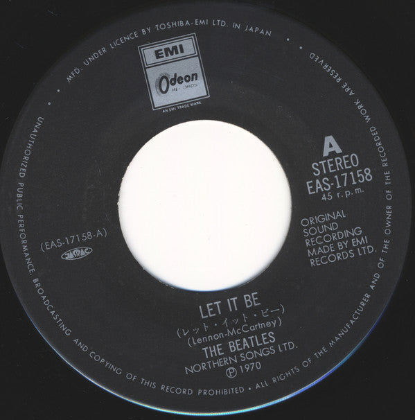 The Beatles - Let It Be / Get Back (Vinyl, 7", 45 RPM, Single) Very Good Plus (VG+) / Very Good (VG)