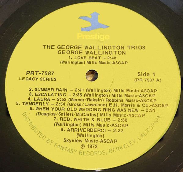 George Wallington - The George Wallington Trios (Vinyl, LP, Compilation, Remastered, Stereo) Very Good Plus (VG+) / Very Good Plus (VG+)