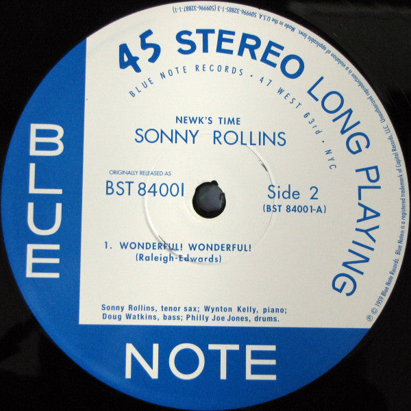 Sonny Rollins - Newk's Time (2xVinyl, 12", 45 RPM, Album, Limited Edition, Numbered, Reissue, Stereo) Very Good Plus (VG+) / Near Mint (NM or M-)
