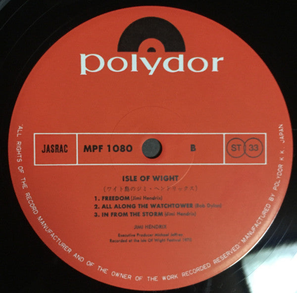 Jimi Hendrix - Isle Of Wight (Vinyl, LP, Album, Reissue, Stereo) Very Good (VG) / Fair (F)