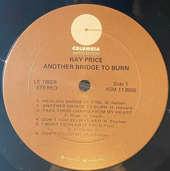 Ray Price - Another Bridge To Burn (Vinyl, LP, Album, Stereo, Reissue) Very Good Plus (VG+) / Very Good Plus (VG+)