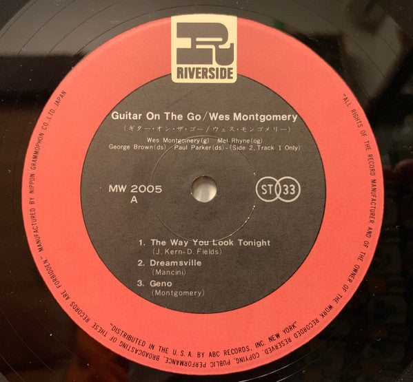 The Wes Montgomery Trio - Guitar On The Go (Vinyl, LP, Album, Reissue, Stereo) Very Good (VG) / Good Plus (G+)